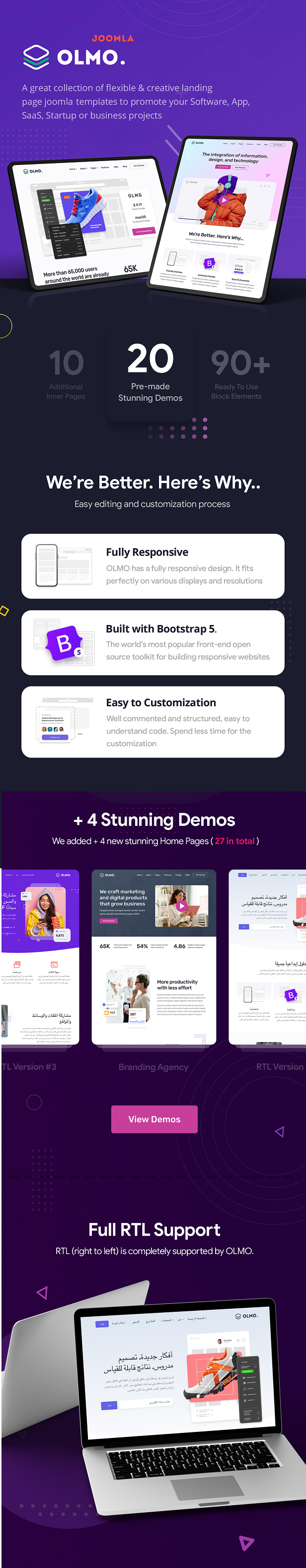 OLMO - Joomla 6 Software & SaaS Template